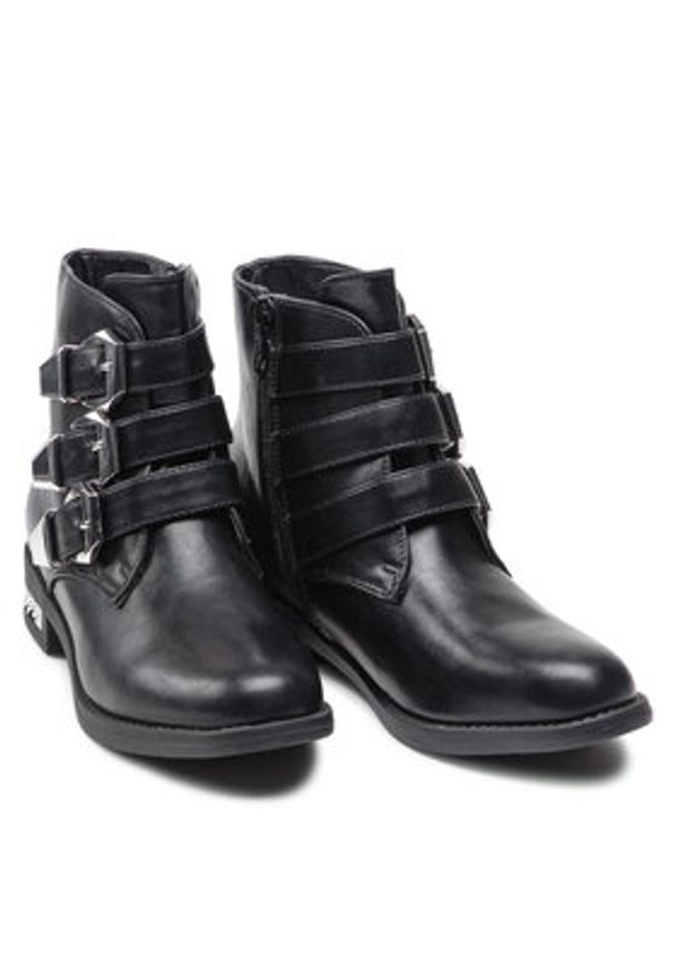DeeZee Botki WS5168-02 Czarny. Kolor: czarny. Materiał: skóra