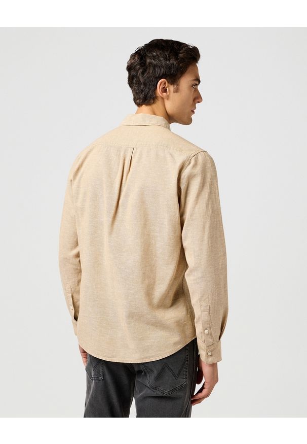 Wrangler - MESKA KOSZULA WRANGLER 1 PKT SHIRT TIMBERWOLF 112362754