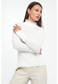 Twinset Milano - Sweter damski z falbaną TWINSET