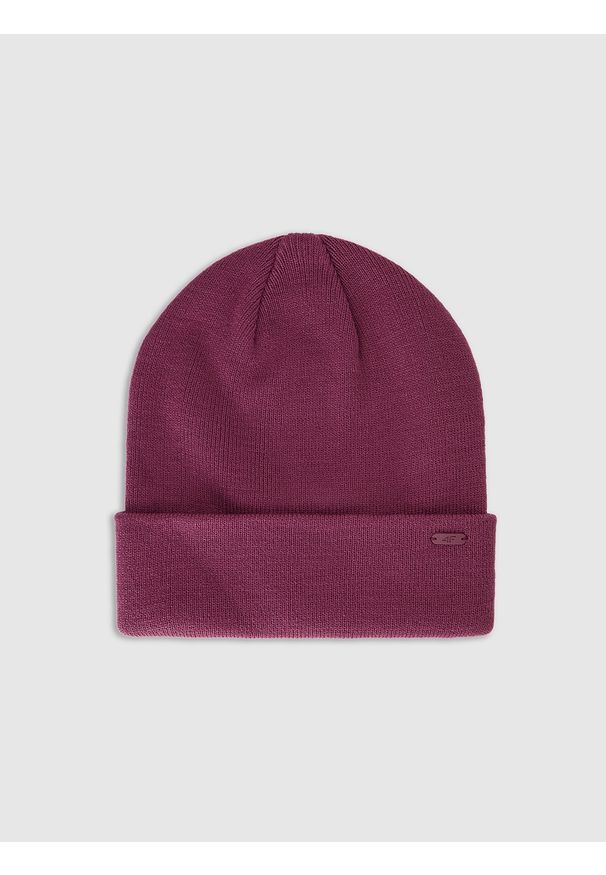 4f - 4F Czapka beanie uniseks - czerwona Uniwersalny. Kolor: czerwony. Materiał: syntetyk, materiał. Sezon: zima. Styl: casual