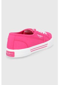 Pepe Jeans tenisówki brady w basic damskie kolor różowy. Nosek buta: okrągły. Zapięcie: sznurówki. Kolor: różowy. Materiał: guma #3