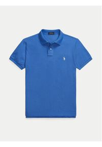 Polo Ralph Lauren Polo 710536856442 Niebieski Slim Fit. Typ kołnierza: polo. Kolor: niebieski. Materiał: bawełna