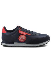 Big-Star - Granatowe Sneakersy Big Star Męskie Modne Półbuty. Okazja: na co dzień. Kolor: niebieski. Materiał: zamsz, materiał, skóra ekologiczna. Szerokość cholewki: normalna. Sport: fitness #9