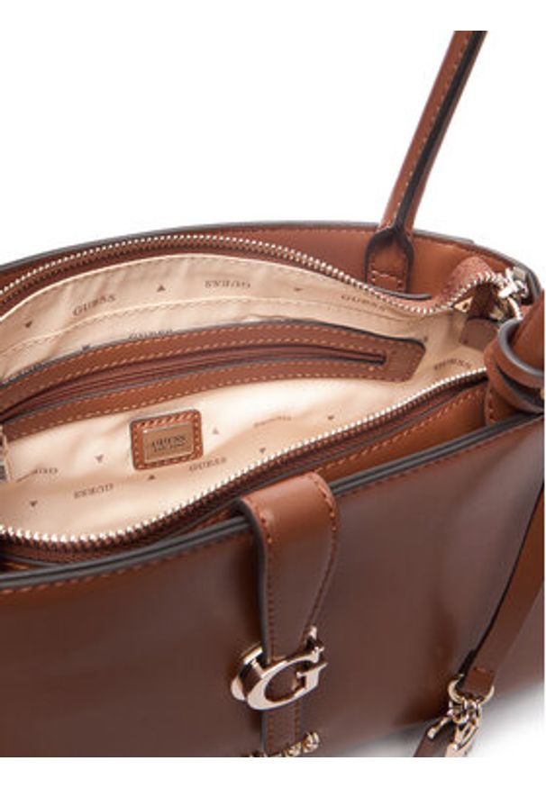 Guess Torebka Carrie HWVG98 96080 Brązowy. Kolor: brązowy. Materiał: skórzane