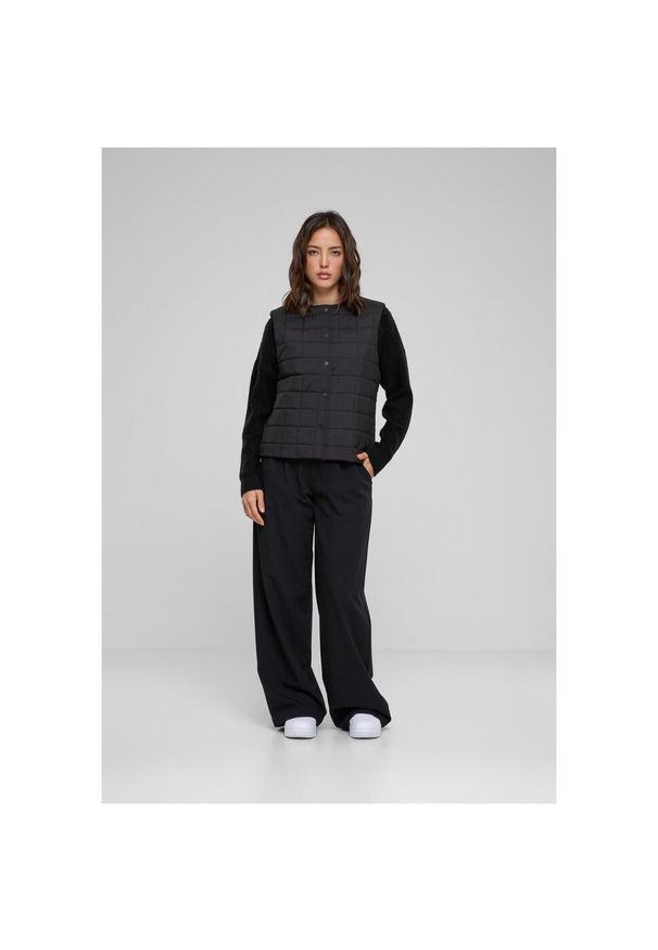 Damska kurtka bez rękawów z podszewką Urban Classics. Kolor: czarny. Materiał: materiał. Długość rękawa: bez rękawów