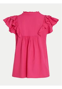 Vila Bluzka Visia 14097358 Różowy Regular Fit. Kolor: różowy. Materiał: wiskoza #5