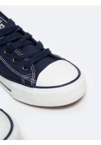 Big-Star - Trampki damskie niskie granatowe JJ274A531 403. Kolor: niebieski. Materiał: bawełna, jeans. Styl: sportowy, klasyczny, elegancki #6