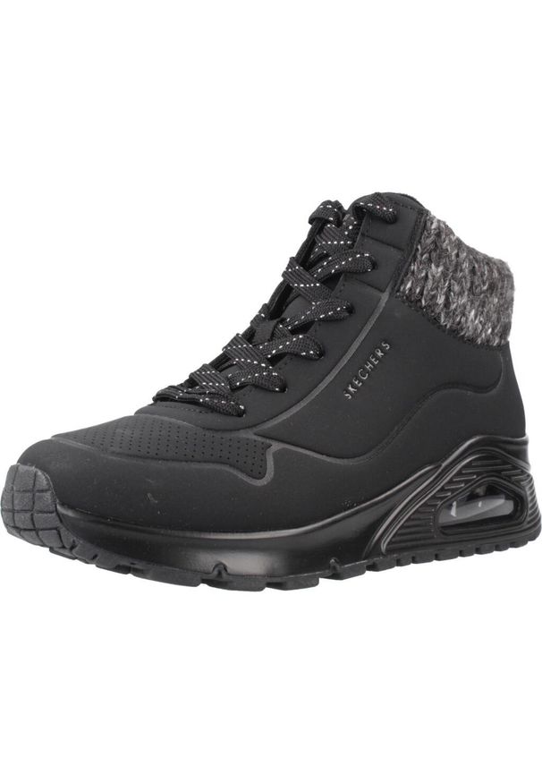 skechers - Buty SKECHERS GEN1 - DARLING D Czarny. Okazja: na co dzień. Wysokość cholewki: za kostkę. Zapięcie: sznurówki. Kolor: czarny. Materiał: tkanina, materiał, syntetyk. Szerokość cholewki: normalna. Sport: turystyka piesza