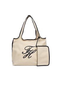 TOMMY HILFIGER - Tommy Hilfiger Torebka Th Summer Tote Canvas AW0AW18398 Biały. Kolor: biały #1