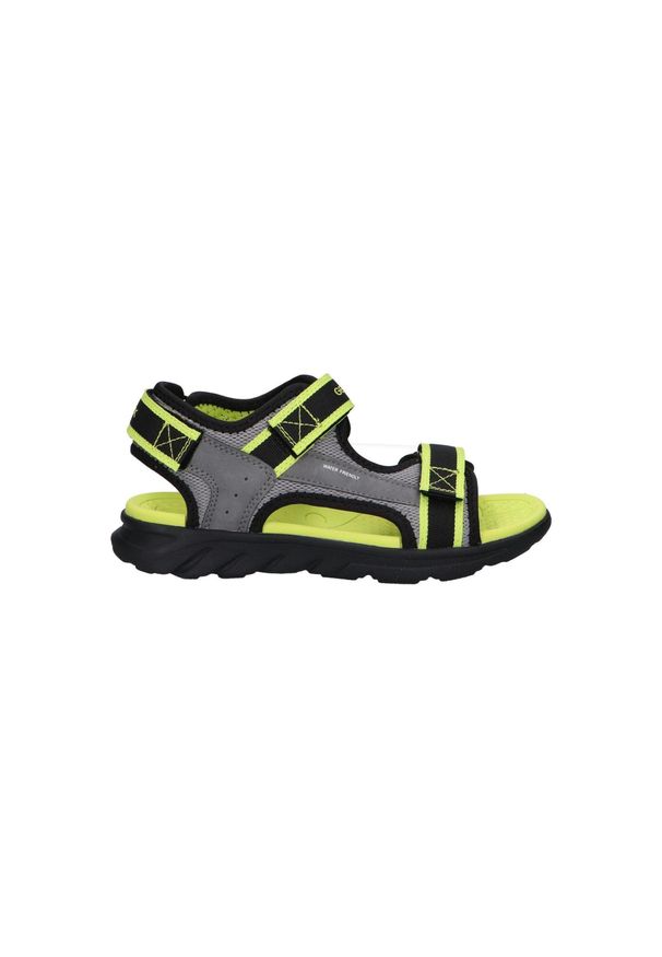 Geox - Sandały GEOX J SANDAL AIRADYUM B Czarny. Kolor: szary. Materiał: syntetyk, tkanina. Styl: sportowy