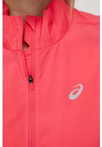 Asics kurtka sportowa kolor różowy przejściowa. Kolor: różowy. Materiał: materiał. Styl: sportowy #4