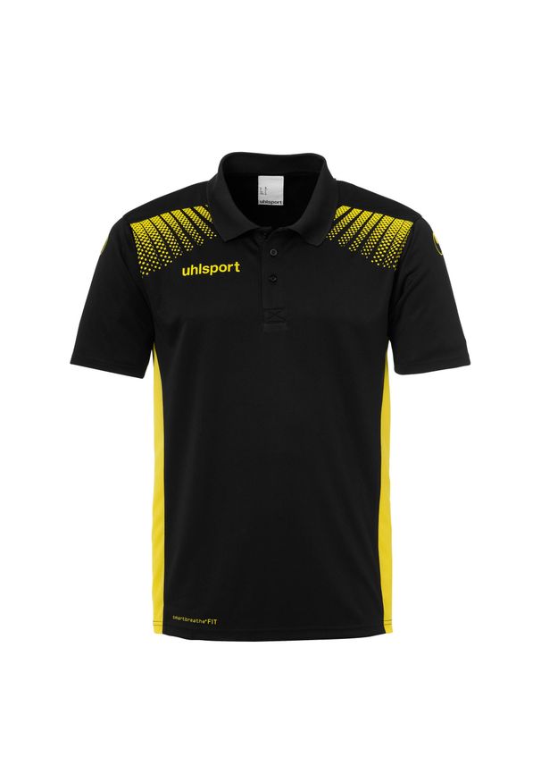 UHLSPORT - Dziecięca koszulka polo Uhlsport Goal. Typ kołnierza: polo. Kolor: czarny, wielokolorowy, żółty. Materiał: materiał