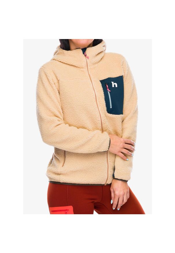 Bluza z kapturem damska Hannah Koala Hoody. Typ kołnierza: kaptur. Kolor: wielokolorowy, beżowy, zielony. Styl: sportowy. Sport: turystyka piesza