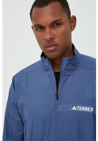 adidas TERREX wiatrówka Multi kolor niebieski. Kolor: niebieski. Materiał: tkanina, materiał. Wzór: ze splotem #1