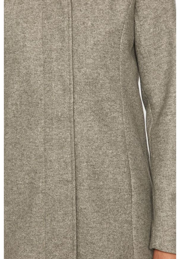 Vero Moda - Płaszcz. Okazja: na co dzień. Typ kołnierza: kaptur. Kolor: szary. Materiał: materiał. Wzór: gładki. Styl: casual