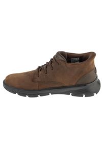 skechers - Buty do chodzenia zimowe męskie, Slip-Ins: Arch Fit Garza - Ridley. Kolor: brązowy. Sezon: zima. Sport: turystyka piesza