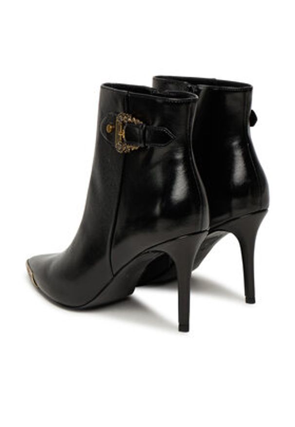 Versace Jeans Couture Botki 79VA3S57 Czarny. Kolor: czarny. Materiał: skóra