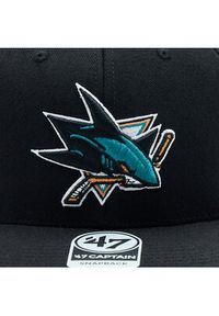 47 Brand Czapka z daszkiem NHL San Jose Sharks No Shot '47 CAPTAIN H-NSHOT22WBP-BKB Czarny. Kolor: czarny. Materiał: materiał