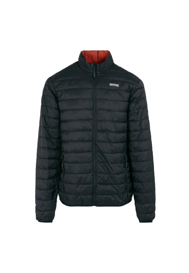 Kurtka puchowa Regatta Hillpack II. Kolor: czarny, czerwony, wielokolorowy. Materiał: puch. Sport: turystyka piesza