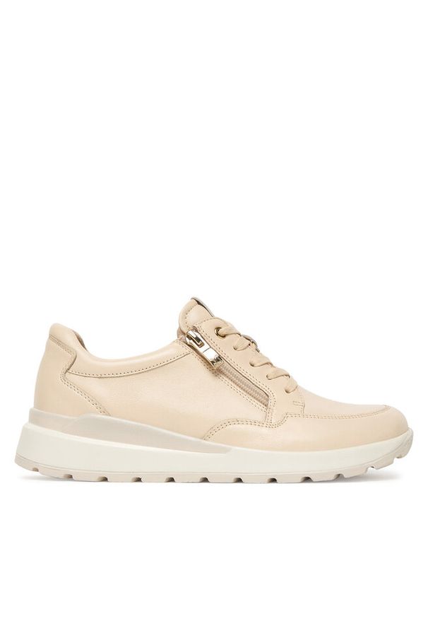 Sneakersy Caprice. Kolor: beżowy