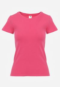 Renee - Różowy T-shirt Basic z Bawełny Liaselle. Okazja: na co dzień. Kolor: różowy. Materiał: bawełna. Styl: elegancki, casual, klasyczny #4