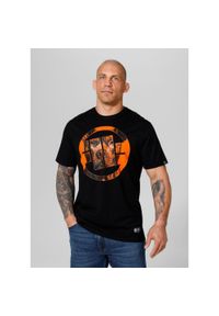 PITBULL - Koszulka męska Pitbull Orange Dog 24. Kolor: wielokolorowy, pomarańczowy, czarny