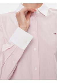 TOMMY HILFIGER - Tommy Hilfiger Koszula Fill A Fill Regular Shirt WW0WW40531 Różowy Regular Fit. Kolor: różowy. Materiał: bawełna #5