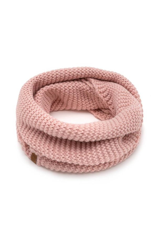 BRODRENE - Komin damski pudrowy róż k5 brodrene 9946-ROSE. Kolor: różowy. Materiał: materiał