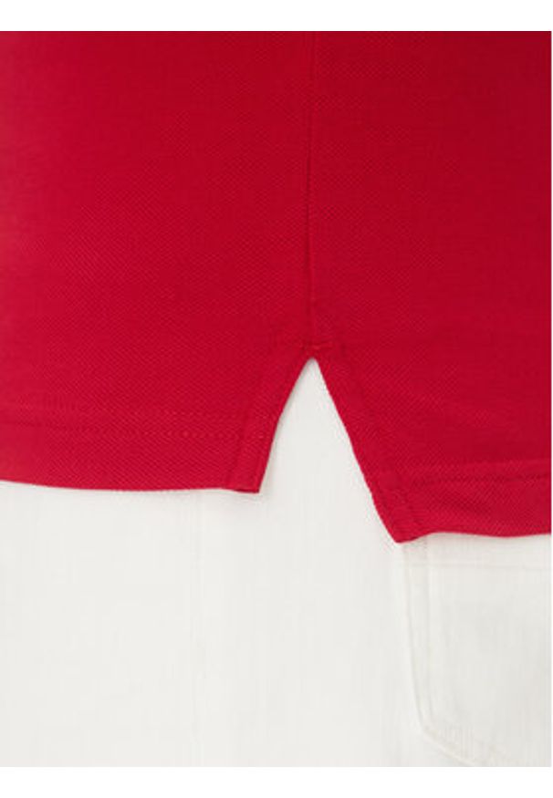 TOMMY HILFIGER - Tommy Hilfiger Polo Chest Insert MW0MW38130 Czerwony Regular Fit. Typ kołnierza: polo. Kolor: czerwony. Materiał: bawełna