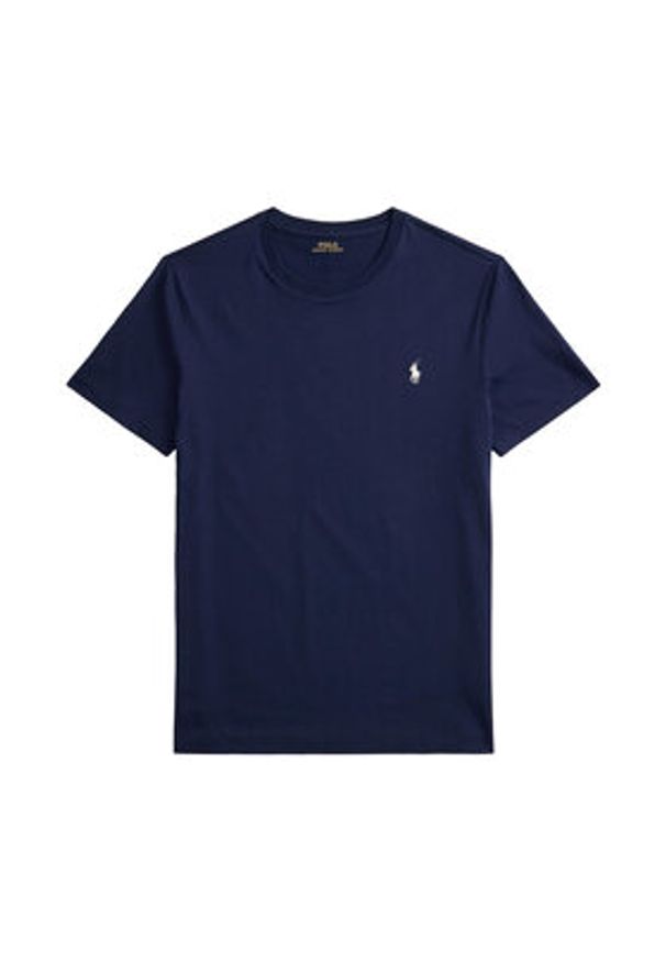 Polo Ralph Lauren T-Shirt 710671438525 Granatowy Slim Fit. Typ kołnierza: polo. Kolor: niebieski. Materiał: bawełna