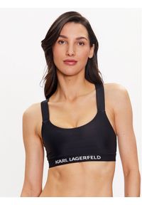 Karl Lagerfeld - KARL LAGERFELD Góra od bikini 230W2213 Czarny. Kolor: czarny. Materiał: syntetyk #1