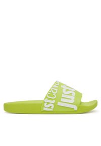 Klapki Just Cavalli. Kolor: zielony