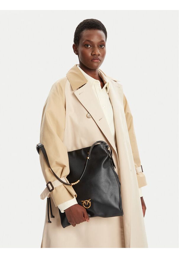 Pinko - PINKO Torebka Slouchy Classic Bag AI 25-26 PLTT 104359 A0QO Czarny. Kolor: czarny. Materiał: skórzane