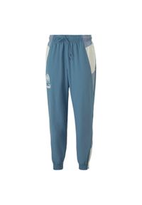 Puma - spodnie dresowe om 2022/23. Kolor: niebieski. Materiał: dresówka. Sport: piłka nożna #1