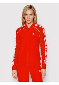 Adidas - Bluza adidas. Kolor: czerwony. Materiał: bawełna #1