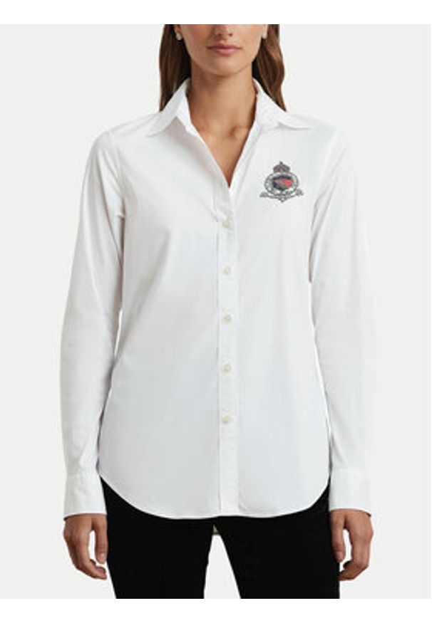 Lauren Ralph Lauren - LAUREN RALPH LAUREN Koszula 200955258001 Biały Classic Fit. Kolor: biały. Materiał: bawełna