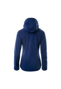 Hi-tec - Damska Kurtka Softshell Caria II. Kolor: różowy, niebieski, wielokolorowy. Materiał: softshell. Sport: turystyka piesza