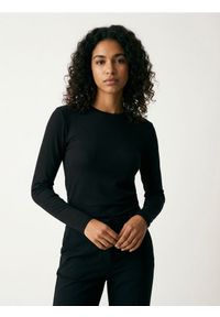 Sinsay - Koszulka poliamidowa z długim rękawem - czarny. Kolor: czarny. Materiał: poliamid. Długość rękawa: długi rękaw. Długość: długie #1