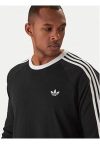 Adidas - adidas Longsleeve 3-Stripes KE3546 Czarny Regular Fit. Kolor: czarny. Materiał: bawełna. Długość rękawa: długi rękaw #3