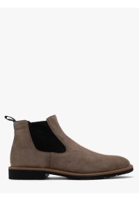 Ryłko - Szare trzewiki ze skóry welurowej. Kolor: szary. Materiał: skóra, welur. Szerokość cholewki: normalna. Styl: street #1