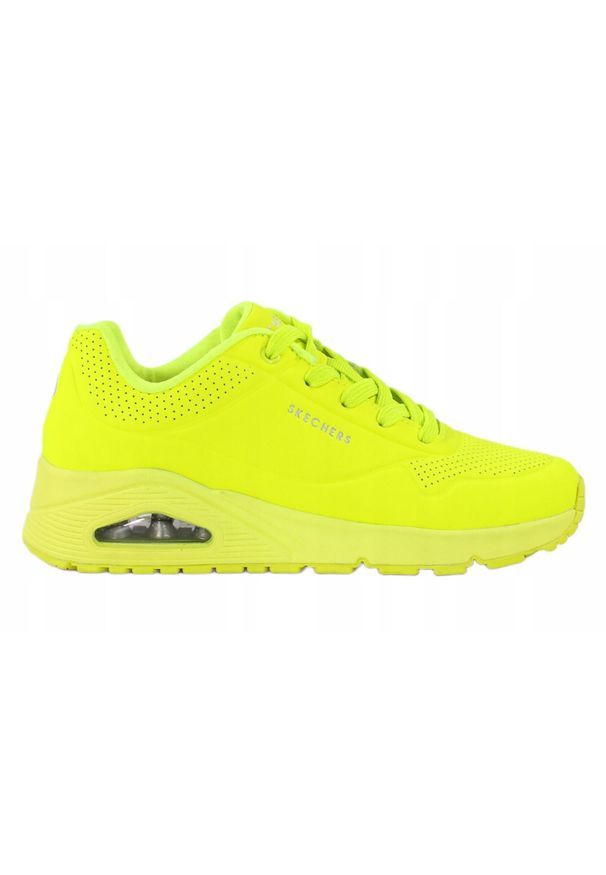 skechers - Buty na co dzień damskie SKECHERS UNO. Okazja: na co dzień. Kolor: żółty. Materiał: skóra