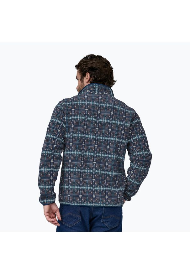 Bluza polarowa męska Patagonia LW Synch Snap-T P/O. Kolor: niebieski, wielokolorowy, biały. Materiał: polar