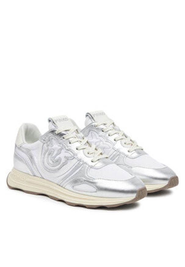 Pinko - PINKO Sneakersy Zoe 01 SS0087P085 Srebrny. Kolor: srebrny. Materiał: skóra