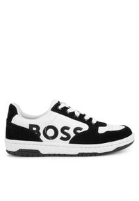 BOSS - Boss Sneakersy J29359 M Czarny. Kolor: czarny. Materiał: zamsz, skóra