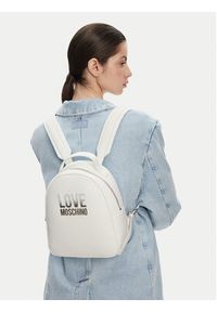 Love Moschino - LOVE MOSCHINO Plecak JC4258PP0MKD0100 Biały. Kolor: biały. Materiał: skóra