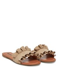 Pieces Klapki Nola 17101699 Beżowy. Kolor: beżowy. Materiał: materiał #3