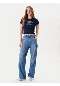 Tommy Jeans T-Shirt DW0DW21421 Granatowy Slim Fit. Kolor: niebieski. Materiał: bawełna #5