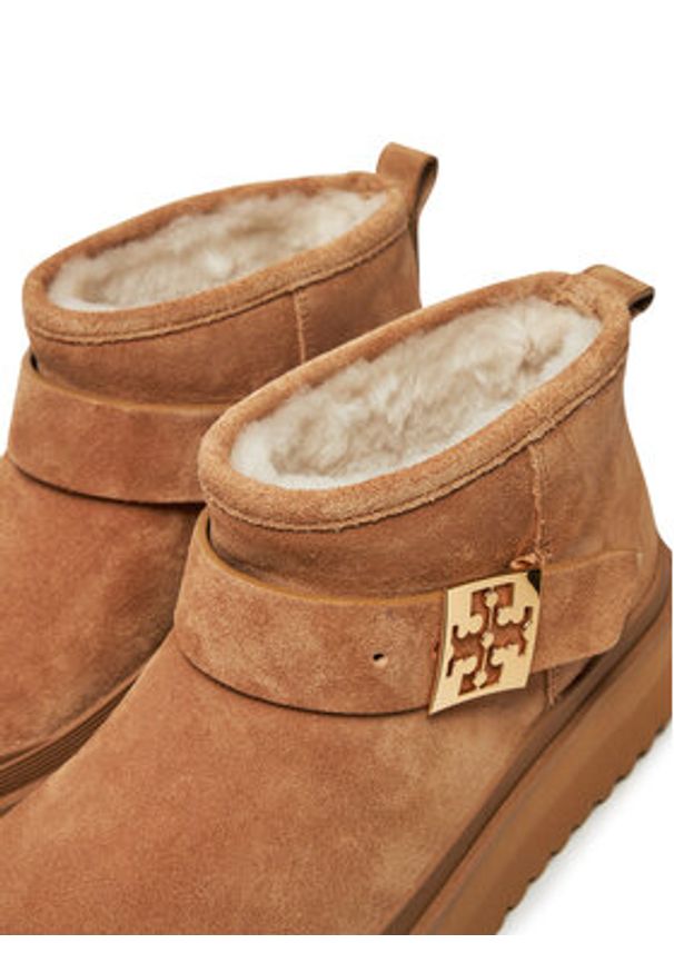 Tory Burch Botki 165421 Brązowy. Kolor: brązowy. Materiał: zamsz, skóra