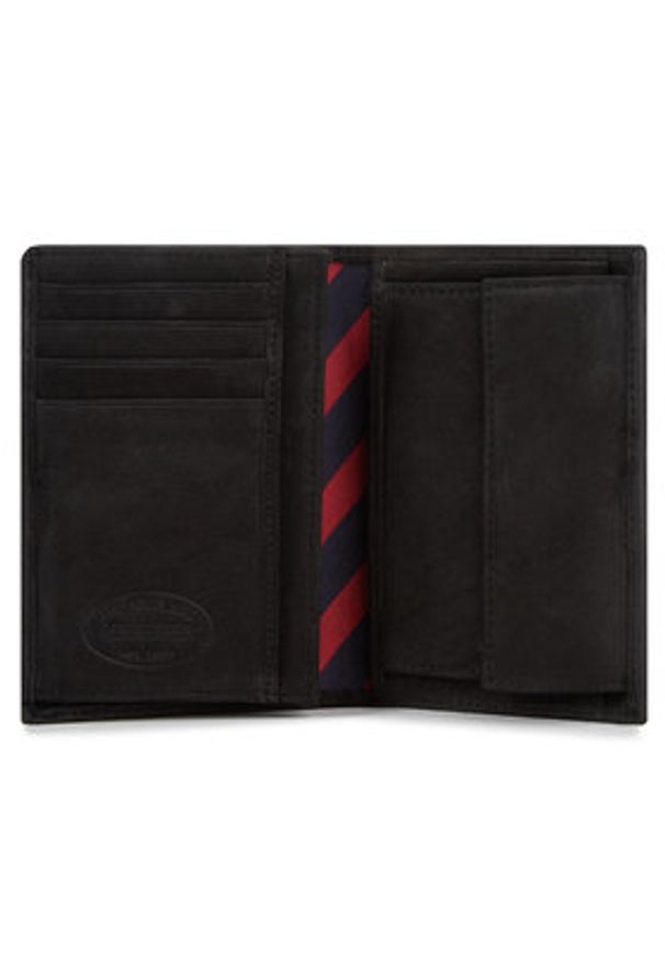 TOMMY HILFIGER - Tommy Hilfiger Duży Portfel Męski Johanson N/S Wallet W/Coin Pocket AM0AM00664 Czarny. Kolor: czarny. Materiał: skóra