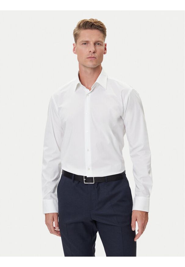 BOSS Koszula H-Joe 50549923 Biały Regular Fit. Kolor: biały. Materiał: bawełna